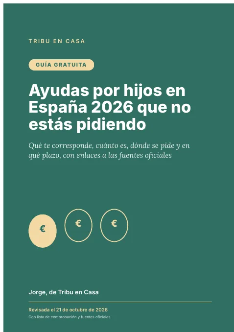 Portada de la guía gratuita Ayudas por hijos en España 2026